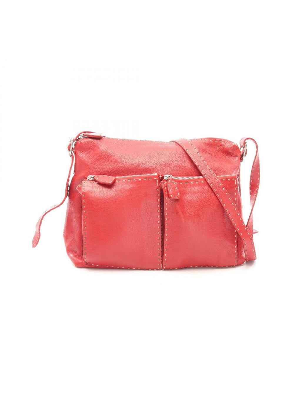 Fendi Selleria Shoulder Bag Leather Red #272591F47B